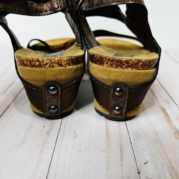 Natural Reflections Women's Brown Leopard Wedge Shoe Size 9 - Picture 8 of 9